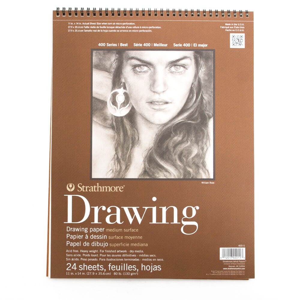 Strathmore, Sketchbooks & Pads, Art & School, 80#, Drawing, 24 sheet, 36189, 11"x14"